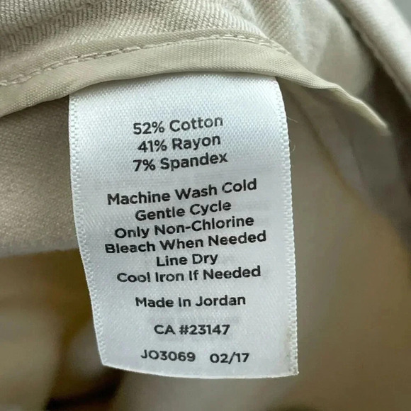 Talbots Womens Size 16 Beige Cotton Blend Pants 4189 - Picture 4 of 10
